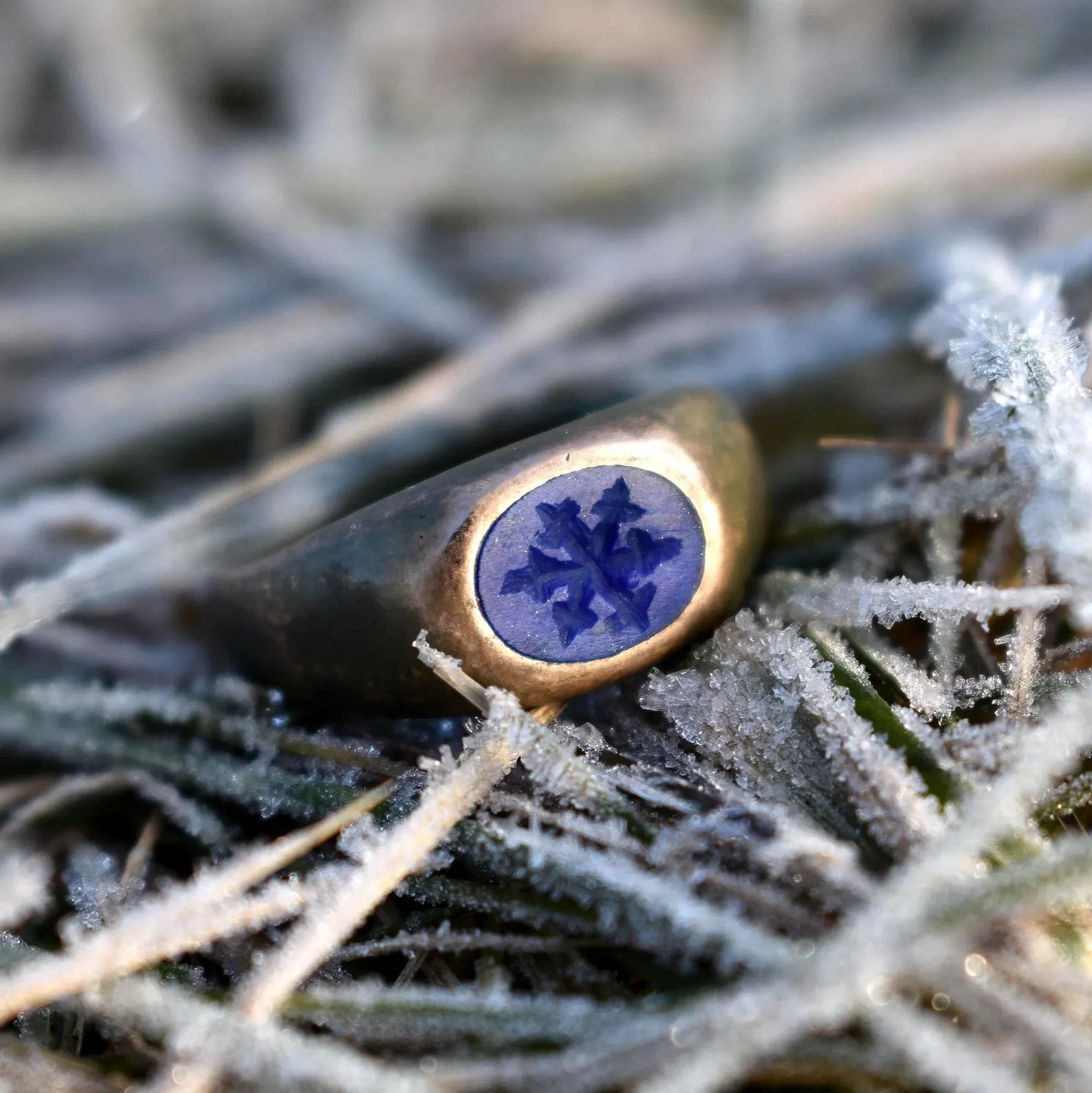 Bronze intaglio ring