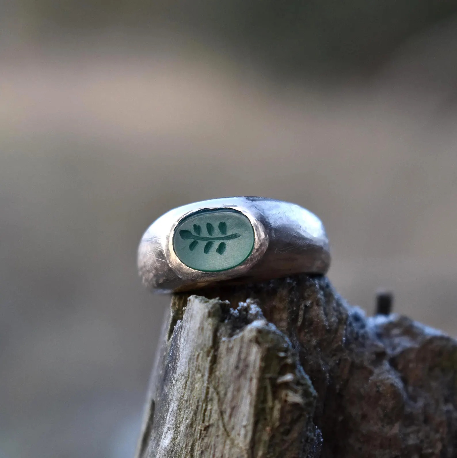 Bronze intaglio ring view 2