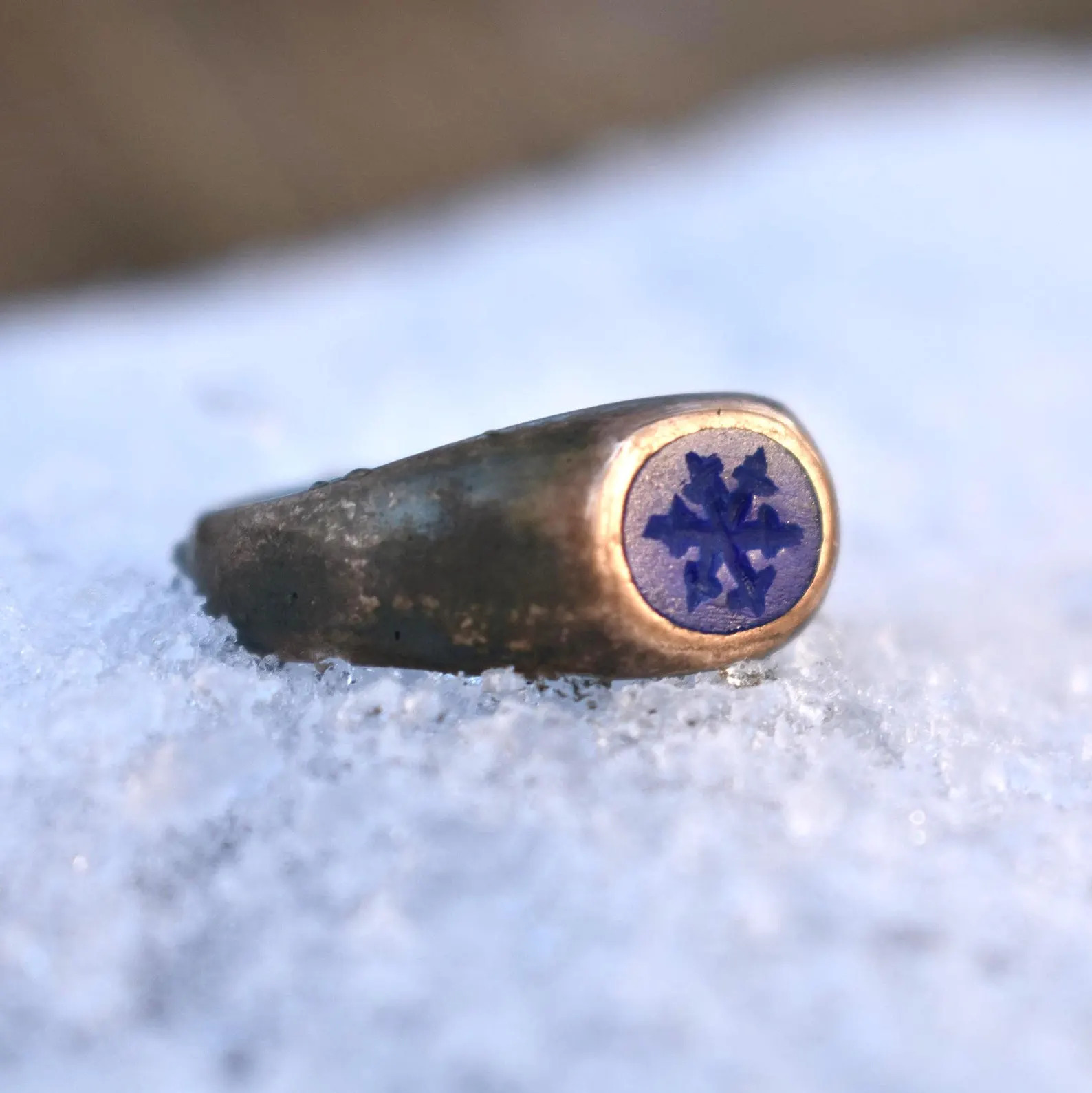 Bronze intaglio ring view 5