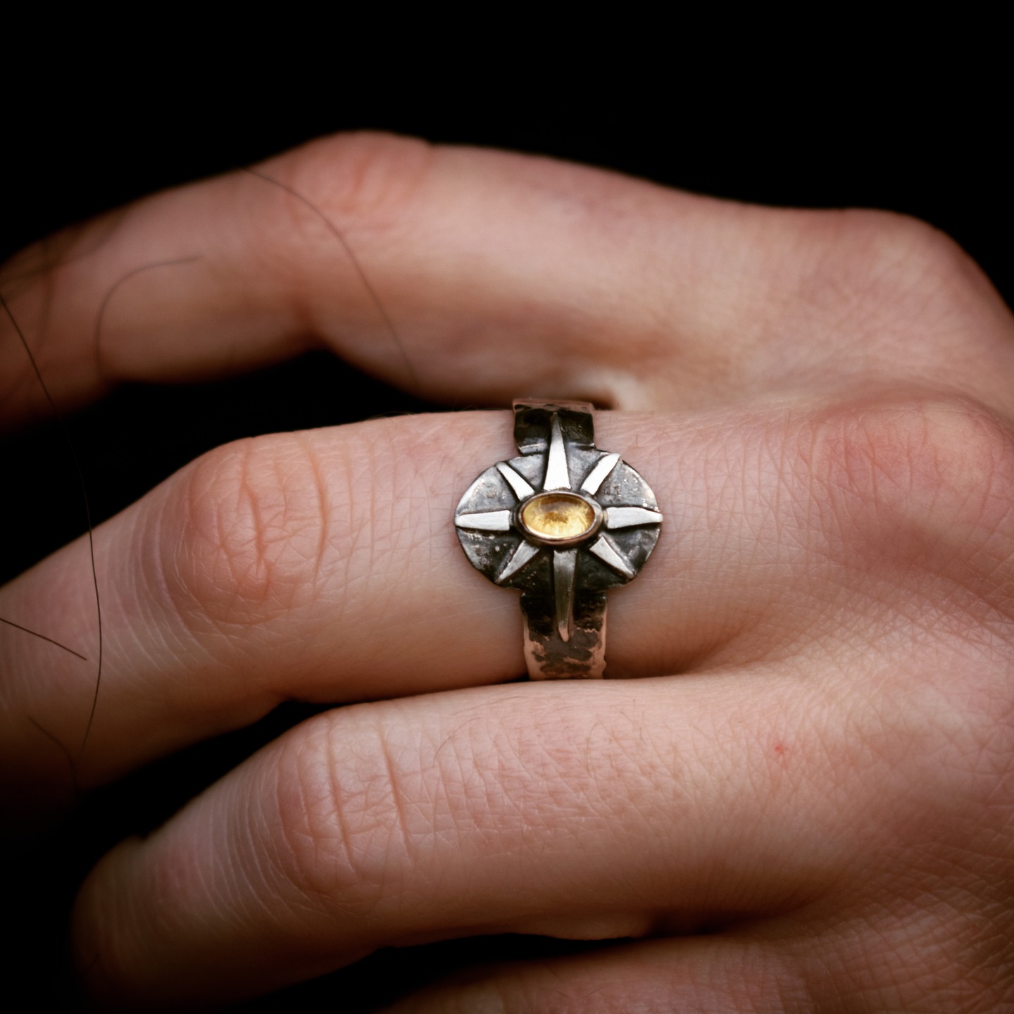 Solstice silver ring